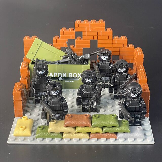 Military Building Block Base World War Ii Ruins Ground War Scene Battle Fortress Battle Battle Wall Assembled Building Boy Toy