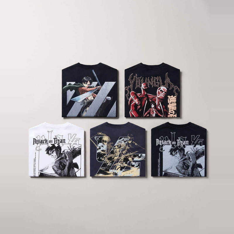 Youngla Alliance Attack on Titan Men's Oversized T-Shirt Jogker Sports Fitness Pure Cotton Short Sleeves