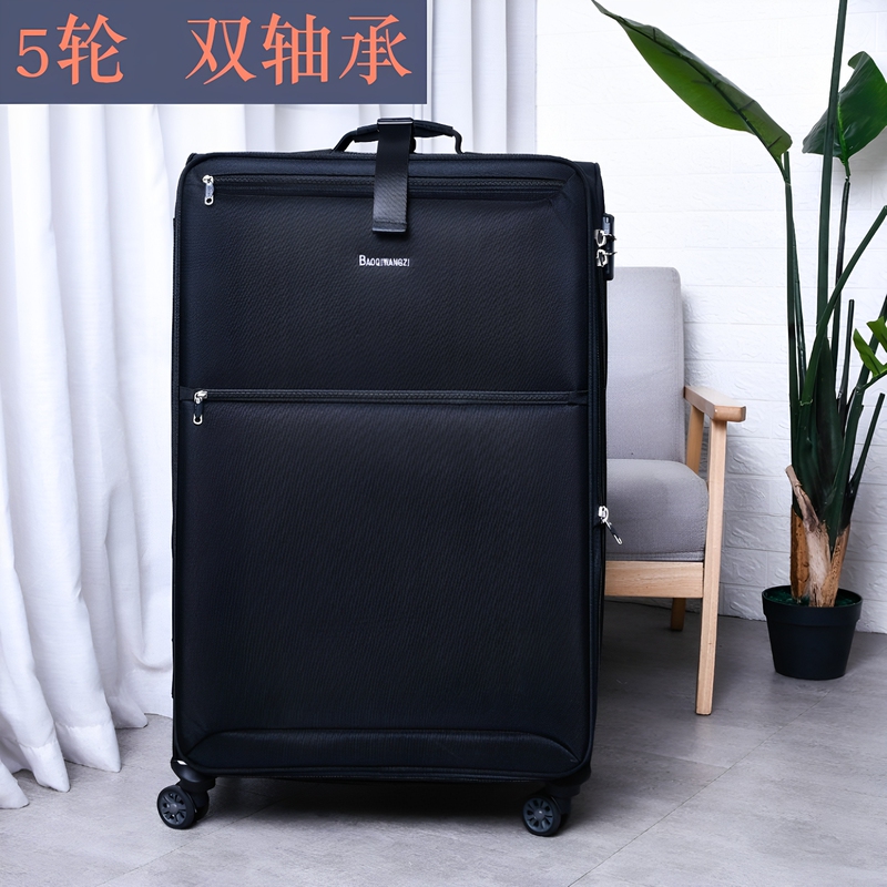 5-Wheel Extra-Large Capacity 60inch Suitcase for Studying Abroad, Extra-Large 80inch Fabric-Covered Trolley Suitcase with Bearing Wheels 50 5-Wheel Extra-Large Capacity 60inch Suitcase for Studying Abroad, Extra-Large 80inch Fabric-Covered Trolley Suitcase with Bearing Wheels 50