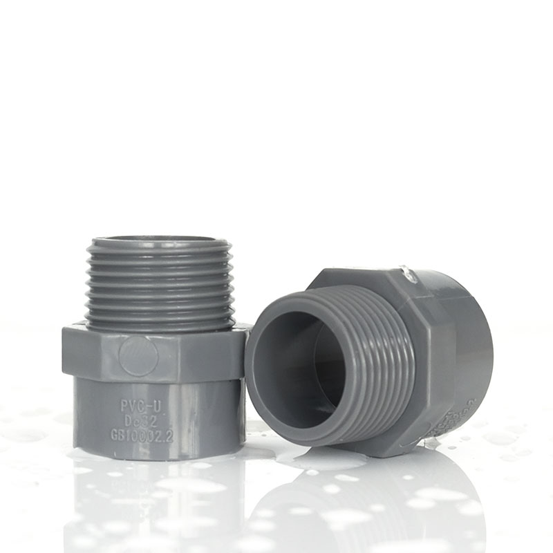 Formosa plastic PVC external thread direct plastic UPVC water supply pipe fittings PVC outer wire external thread direct 32 50 63