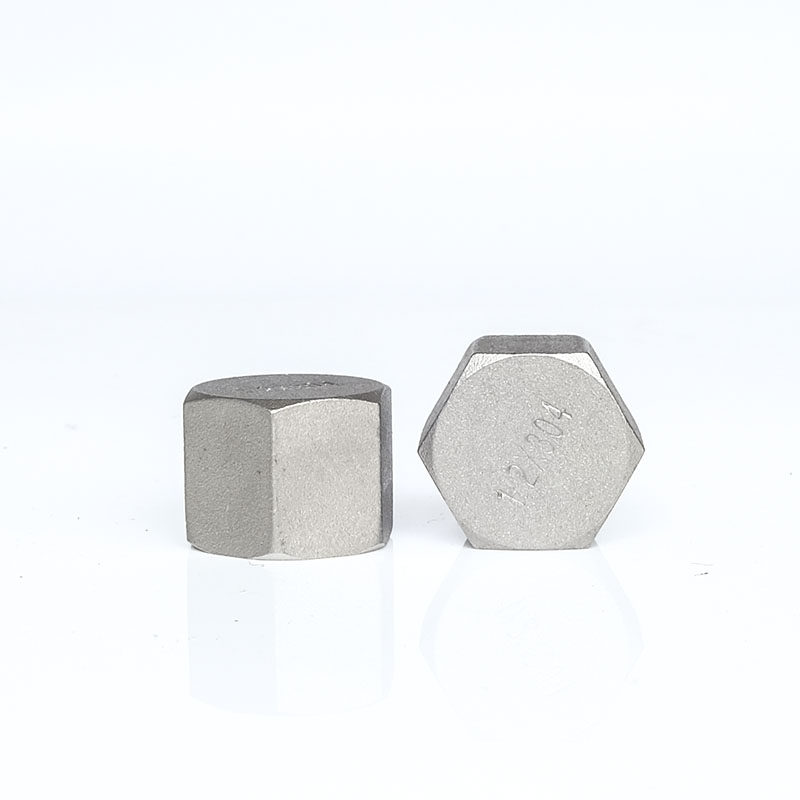 304 stainless steel hexagonal pipe cap internal wire pipe cap screwed pipe cap threaded choke plug stuffy head 4 points 6 points 1 inch