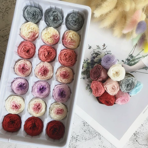 Eternal Life DIY Материал AAA2-3 см Аустин Роуз Домашний Цветный Цветный Ключ Ключ Греи Главный Цветок