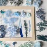 Вечная жизнь цветок материал DIY Синий серый дисплей с голубой розовой головкой