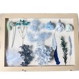 Вечная жизнь цветок материал DIY Синий серый дисплей с голубой розовой головкой