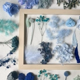 Вечная жизнь цветок материал DIY Синий серый дисплей с голубой розовой головкой