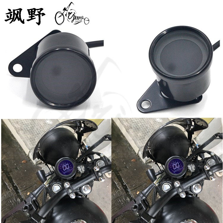 Motorcycle instrument retro modified instrument odometer speed meter oil volume integrated LED liquid crystal display instrument assembly