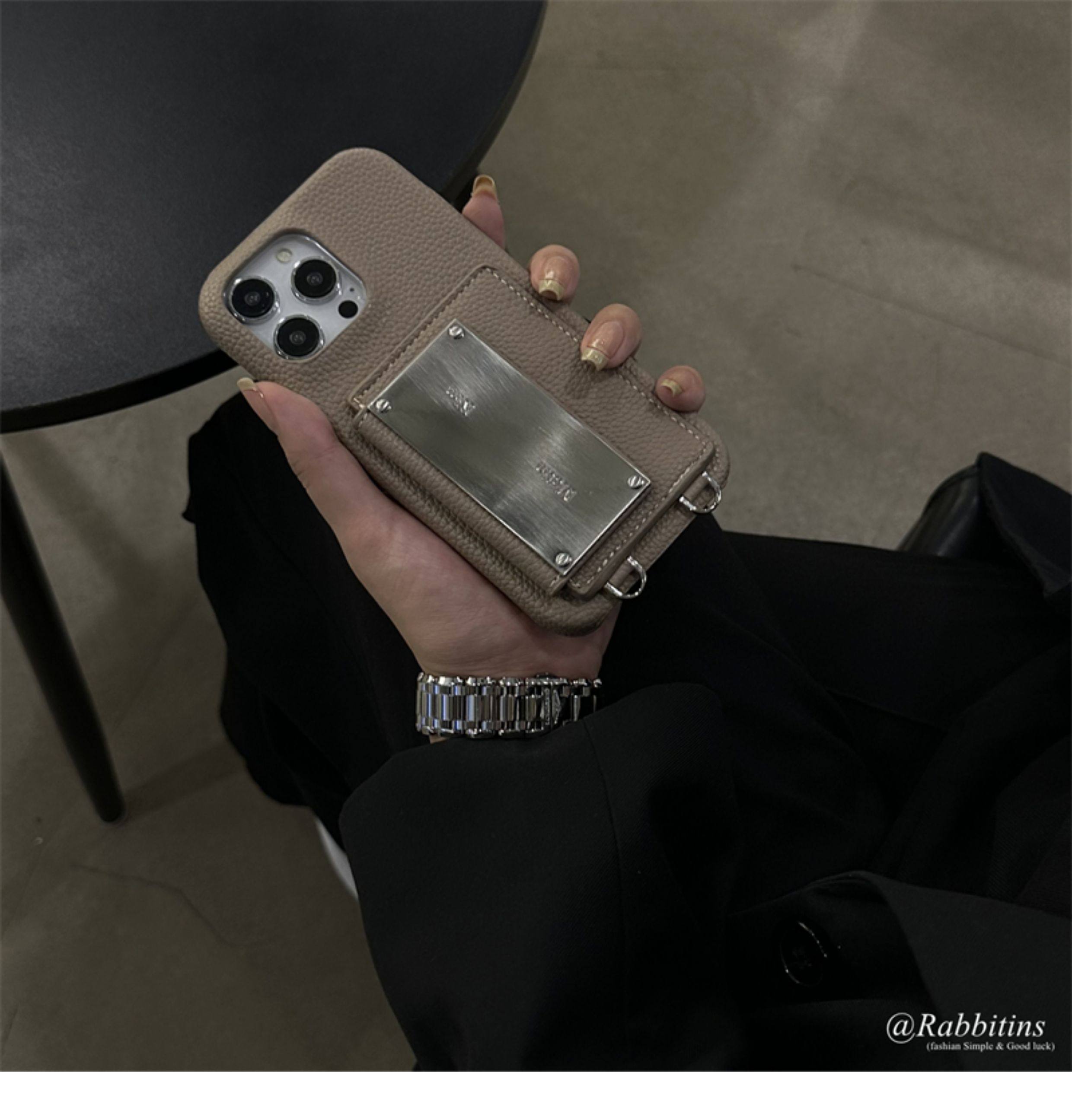 Korean Design Matin Kim Niche Leather Minimalist Crossbody Case