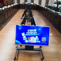 Conference room podium general TV floor-to-ceiling display short mobile bracket stage vertical 90-degree inclined short cart