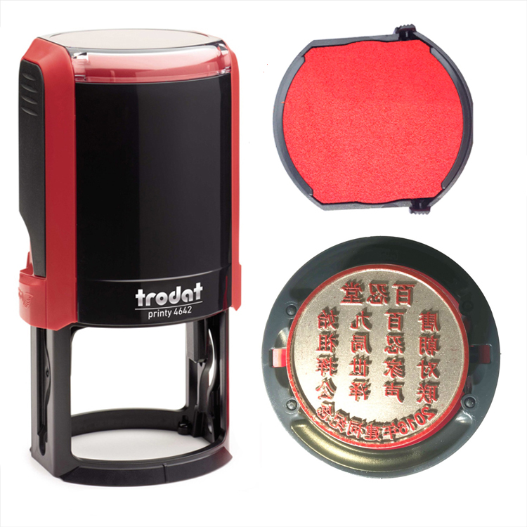 Engraving Custom Zhuoda 4642 Copper Surface Ink Return Seal Making Brass Engraving Hard Bucket Turn Heavy Ink Return Seal