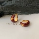 Бордовые дизайнерские серьги