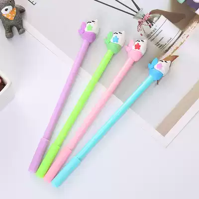 Creative fishtail cat gel pen Korean black needle water pen cute student stationery office signature pen