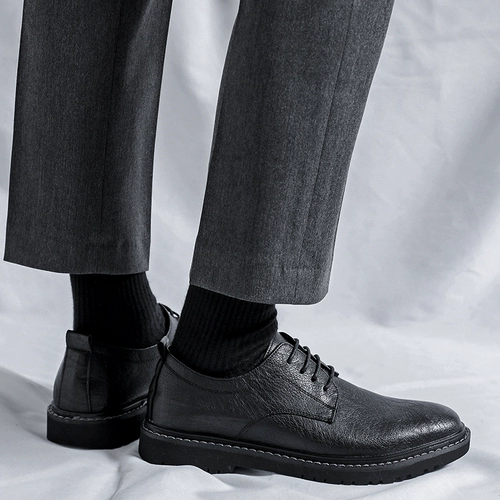 Martens, мужской осенний дышащий пиджак классического кроя в английском стиле, из натуральной кожи, в корейском стиле