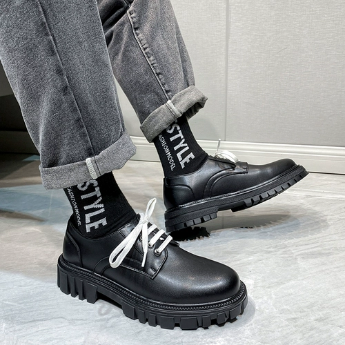 INS MARTIN SHOOSE Мужчина низкий британский британский ретро -ретро черный тамплиер различные высокие гонгинские кроссовки.