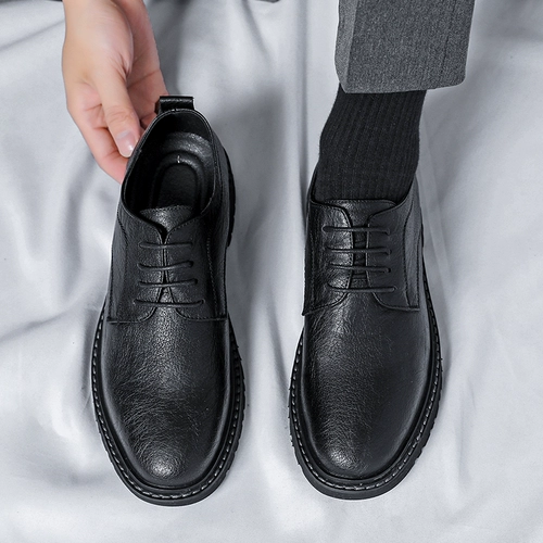 Martens, мужской осенний дышащий пиджак классического кроя в английском стиле, из натуральной кожи, в корейском стиле