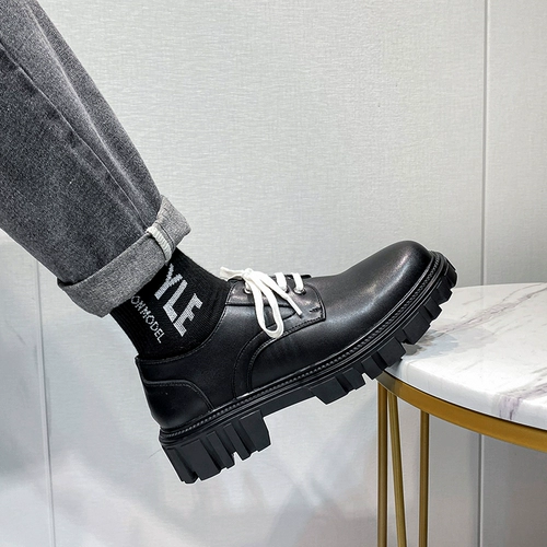 INS MARTIN SHOOSE Мужчина низкий британский британский ретро -ретро черный тамплиер различные высокие гонгинские кроссовки.