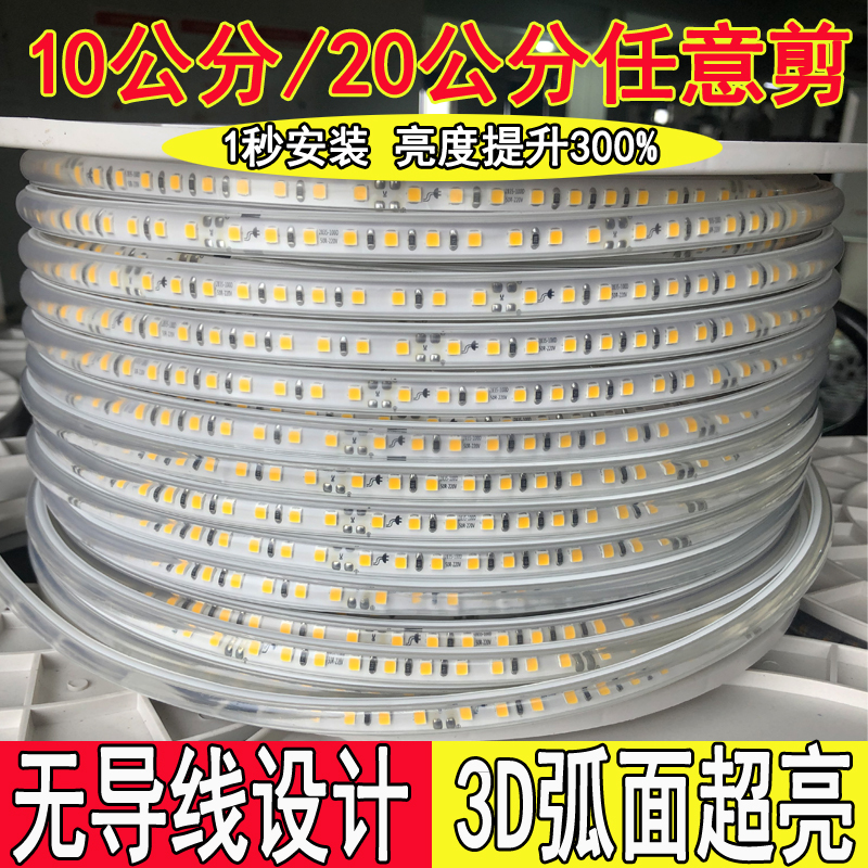 100m Pack 220V Wire-Free Led Strip Light 2835 Single Row Double Row Ceiling 10cm 20cm Cuttable to Any Length