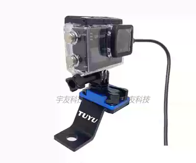Tuyu配件摩托车铝合金后视镜座支架gopro山狗小蚁相机底座机车架