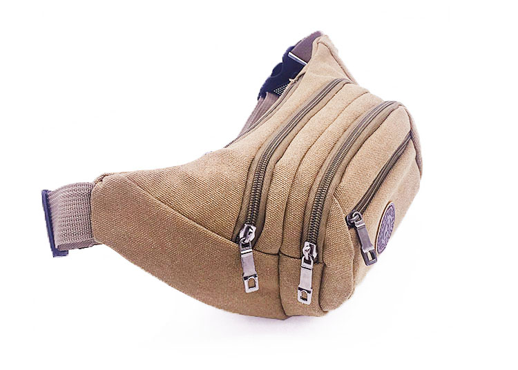 Eo túi unisex chuyển phát nhanh kinh doanh tiền mặt với ví vải công suất lớn nhiều lớp chống thể thao giá rẻ túi đeo hông the thao