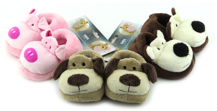 Pantoufles enfants en suède pour hiver - semelle coton - Ref 1010628 Image 7