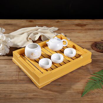 Japanese imitation bamboo tea tray storage, drainage and mildew proofing