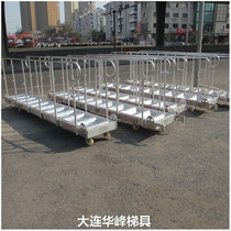 Dalian Huafeng custom aluminum alloy curved pedal boarding ladder Marine springboard Aluminum ship side ladder Dock ladder Shore ladder