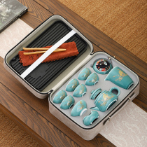 Outdoor Travel Tea Tool Set Portable Backpack Kung Fu Tea Cup Dry Tea Plate Camping Tea