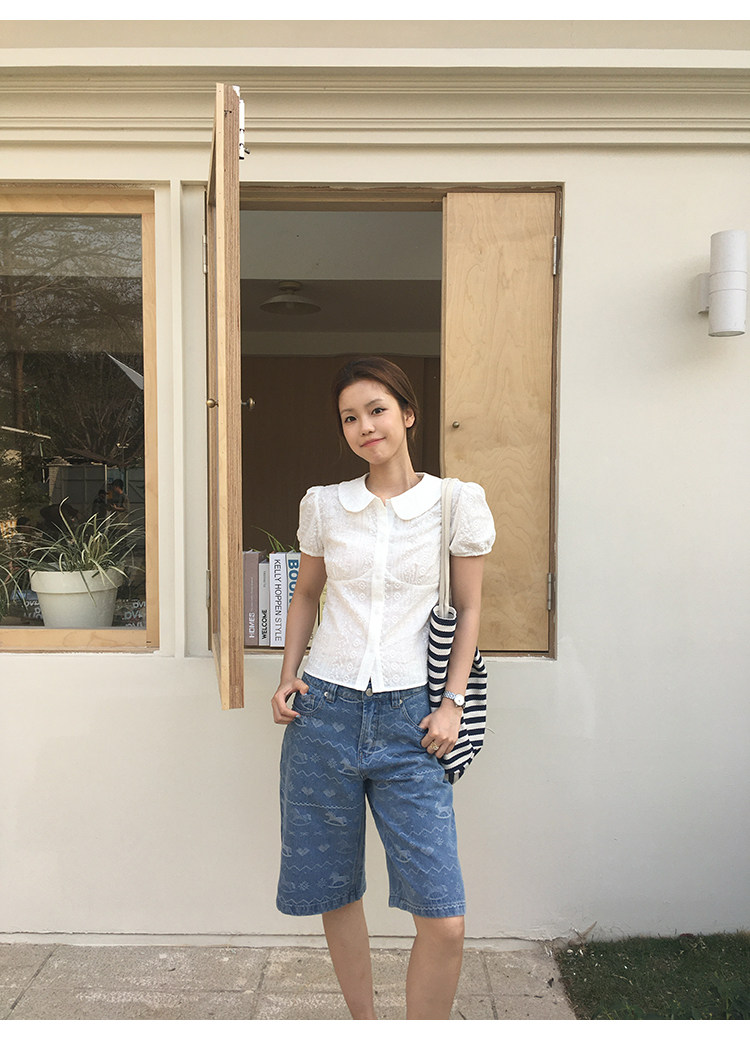 Tuuuh джинсовые шорты-капри женские весна-лето ретро широкие стройнящие повседневные брюки 2026 новинка