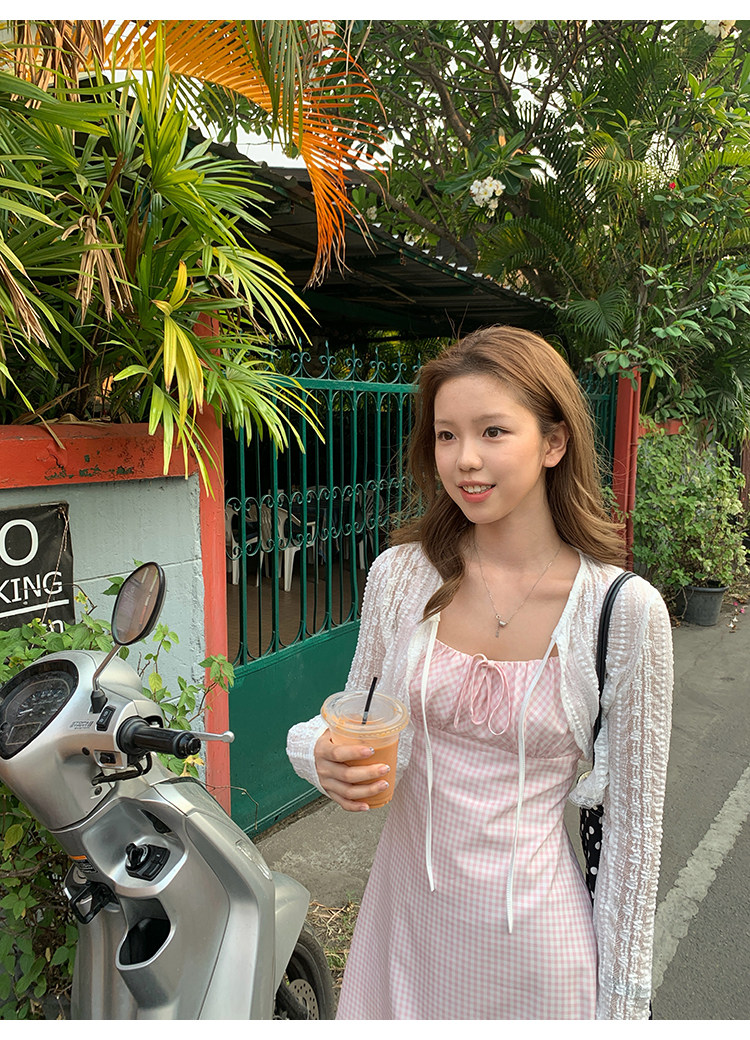 Tuuuh тонкий вязаный кардиган женский летний ажурный полупрозрачный короткий топ