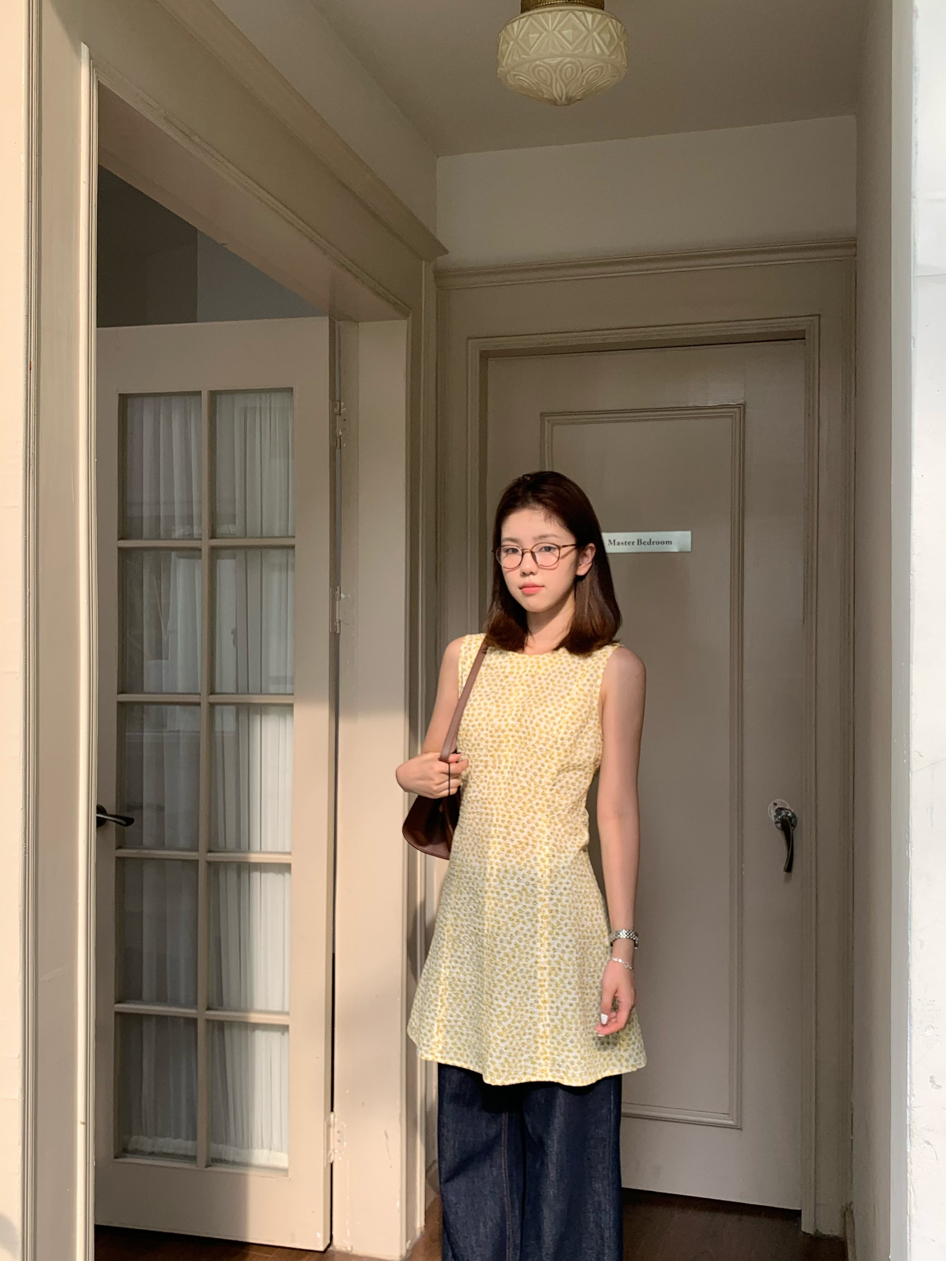 Tuuuh летнее платье-сарафан без рукавов с цветочным принтом в корейском стиле