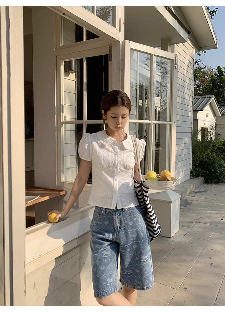 Tuuuh джинсовые шорты-капри женские весна-лето ретро широкие стройнящие повседневные брюки 2026 новинка