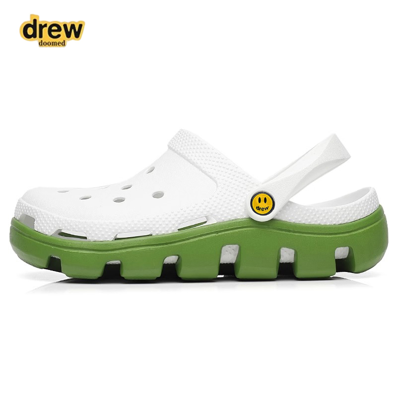 Drew Housedoomed Smiley Face Clogs Outdoor Closed-Toe Slippers Non-Slip Beach Sandals Summer Outdoor Versatile