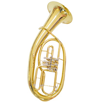 Professional tenor horn in B flat flat three-key small holding horn flat key Balidong lacquered gold brass Oxford bag