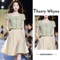 THEORY WHYNO Light luxury high-end popular this years beautiful and fashionable workplace commuting wear two-piece suit skirt for women