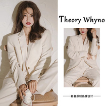 THEORY WHYNO PROFESSIONAL SUIT JACKET WOMAN SUPERIOR Sister Fry Street West Suit Broadlegged Pants Two Suits