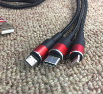 Export brand budi three-in-one full series mobile phone USB metal charging cable 1 m type-c