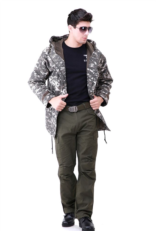 Junye ngoài trời người hâm mộ quân đội quần áo nam G8 áo khoác cotton dày phù hợp với đào tạo phù hợp - Những người đam mê quân sự hàng may mặc / sản phẩm quạt quân đội quân phục mùa hè