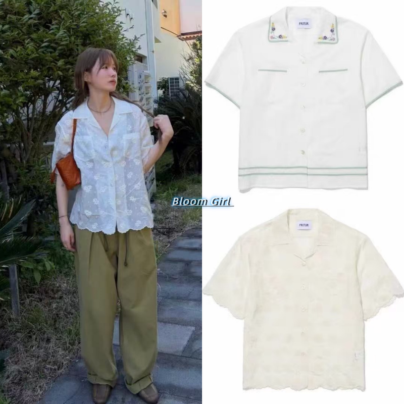 Korean Purchase Fritur 26 New Summer Style Lace Daisy Embroidered Collar/Lightweight Floral Lace Shirt Korean Purchase Fritur 26 New Summer Style Lace Daisy Embroidered Collar/Lightweight Floral Lace Shirt