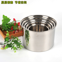 Thickened deepened round barbecue seasoning tank stainless steel taste Cup seasoning pot hot pot restaurant spicy hot pot restaurant spicy hot pot shop holding box