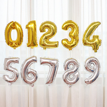16 inch 32 inch digital balloon gold silver aluminum film balloon wedding birthday party decoration arrangement 0-9 Digital