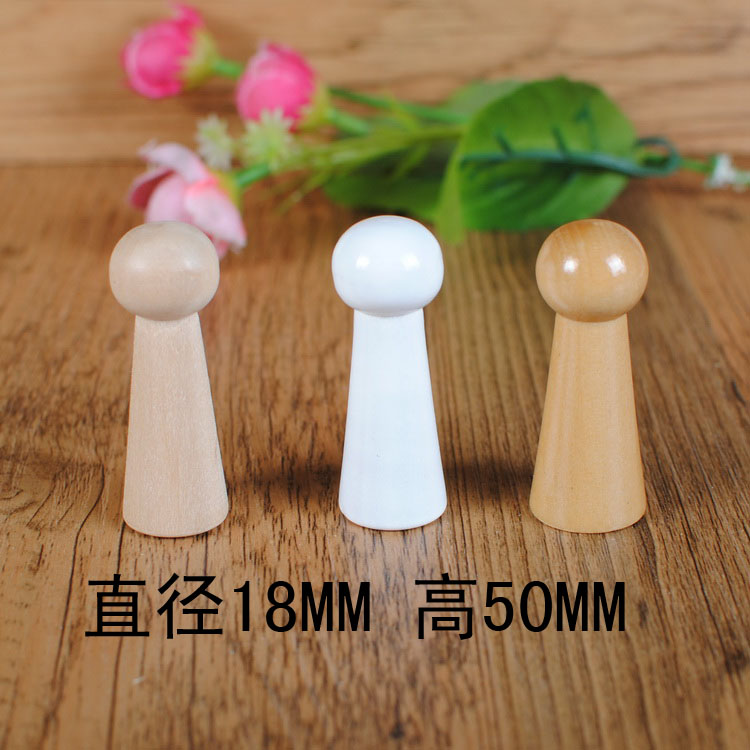 Solid wood ball decoration hanging hook Creative DIY simple hook coat hook hook Wooden hanger hanging hook