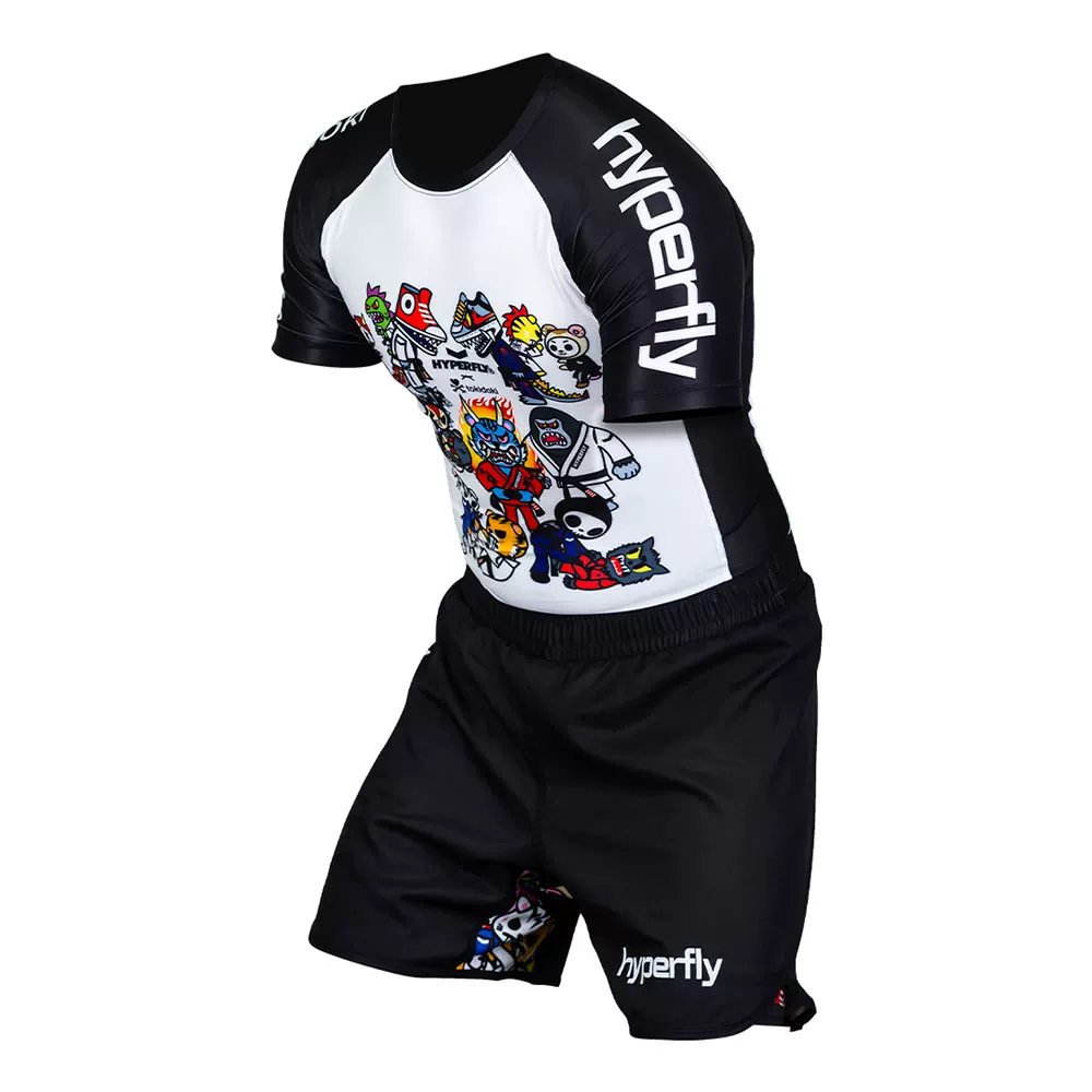 Гиперфлай Токидоки Rash Guard Бразилия Джиу-джитсу Мужчины и Женщины Одинаково коротким рукавом