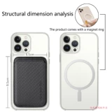 Уборка углеродного волокна с магнитным кружком Apple 15Pro сумка для карты Magsafe Sticker кожа монета 14 магнитная крышка шнурки