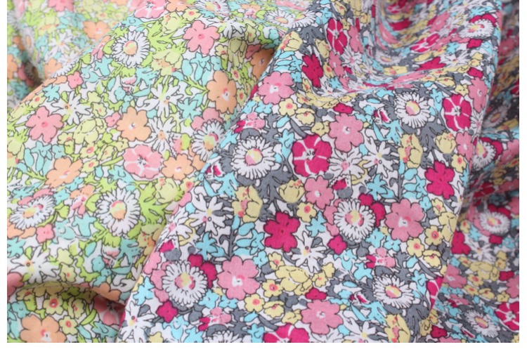 Mùa hè phần mỏng Mục vụ hoa nhỏ đồng bằng vải cotton Cotton vải mềm vải tự làm - Vải vải tự làm các loại vải thun