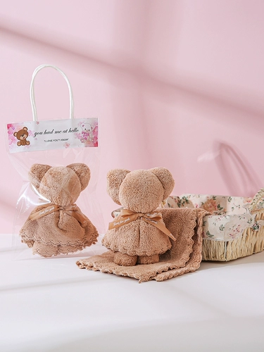 Полотенце для детского сада, с медвежатами, делается под заказ, с печатью вашего логотипа, подарок на день рождения