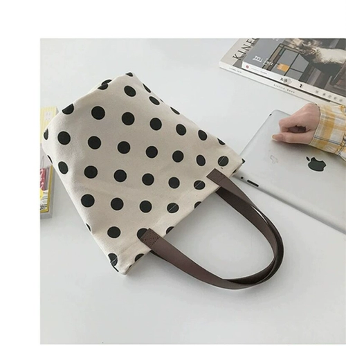 Портативный японский шоппер, маленькая брендовая косметичка, милая льняная сумка, в корейском стиле