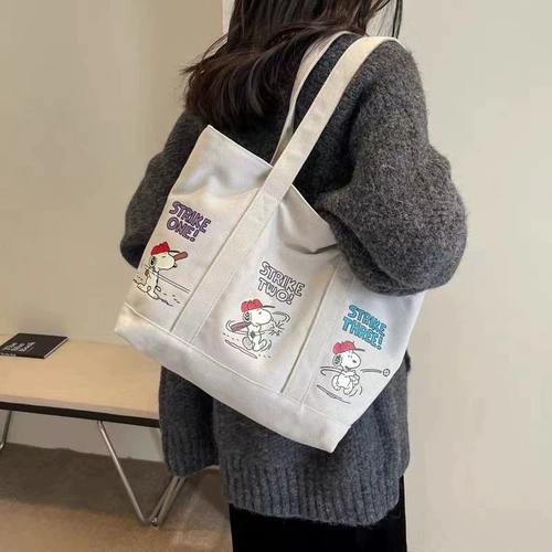 Зимняя вместительная и большая сумка через плечо, японский портативный тканевый мешок, сумка на одно плечо, коллекция 2023, подходит для студента