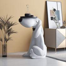 Creative large floor-standing dog ornaments light luxury living room TV cabinet next to the sofa welcome decoration housewarming gift