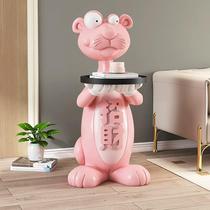 Festive leopard ornaments large floor-to-ceiling living room TV cabinet home soft decoration tray housewarming opening gift