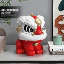 New Chinese style festive lion dance decorative ornaments living room entrance wine cabinet home accessories opening gifts housewarming gifts