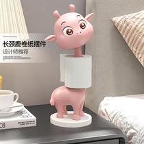 Cartoon giraffe paper towel storage ornaments roll paper paper desktop decoration creative home living room coffee table dining table